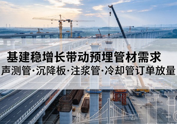 师宗基建稳增长带动预埋监测管材需求，声测管、沉降板、注浆管订单持续放量